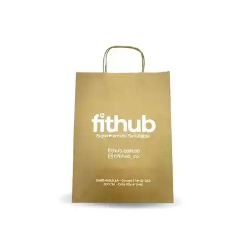 Bolsa de Papel Cartón Grande - Fithub X Uds