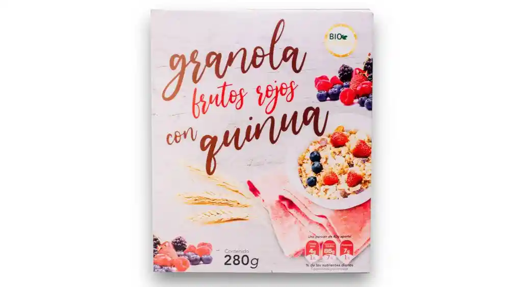 Granola Bioseven Con Quinua Frutos Rojos