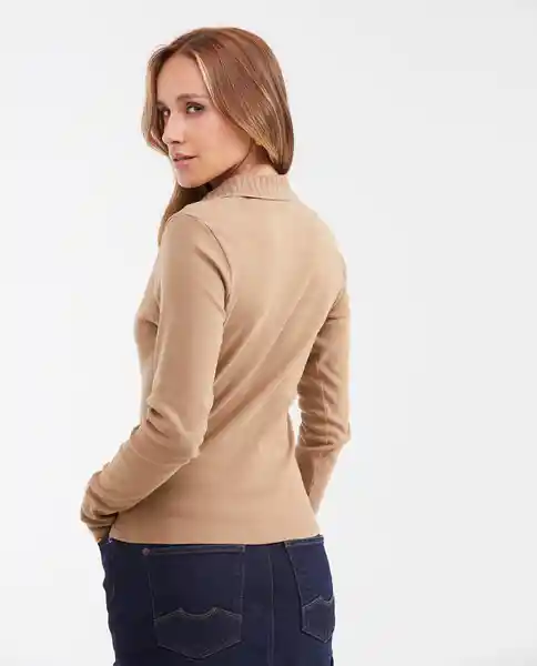 Camiseta Essential Polo Cafe Rubio Medio Talla XS Chevignon