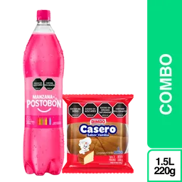 Combo Postobon manzana 1.5 + Ponque Bimbo