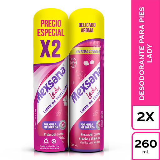 Mexsana Desodorante para Pies Lady 2 x 260 ml