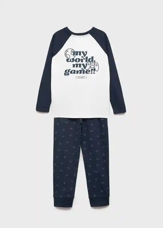 Pijama Pack Gaming Navy Talla 10 Pijamas Mango