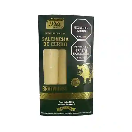 Salchicha de Cerdo Alimentos Piu Tipo Brarwurst (300 Gr)