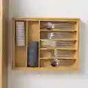 Caja Para Cubiertos en Bambú Expandible Ambiente Gourmet