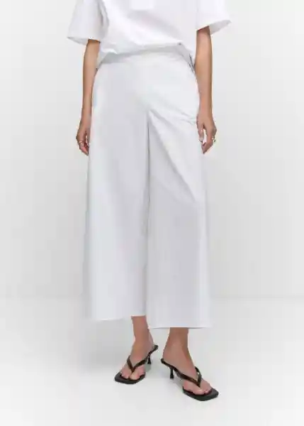 Pantalón Berna-H Off White Talla XS Mujer Mango