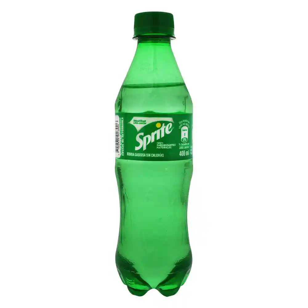 Gaseosa Sprite Limón sin Azúcar PET 400ml