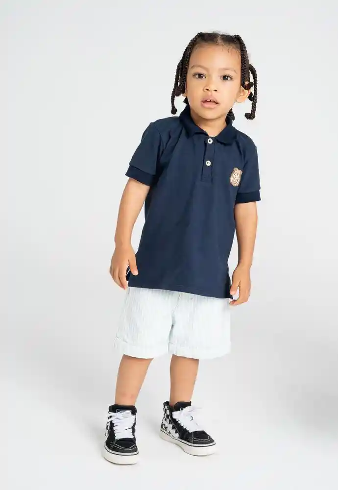 Camiseta Polo 9/12meses-navy