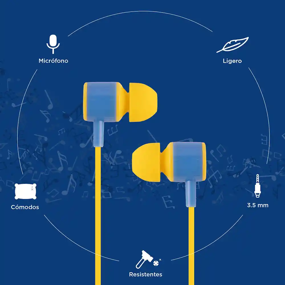 Miniso Audífonos Minions Amarillo 3.5 Mm