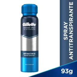 Gillette Invisible Spray Desodorante Antibacterial 150 mL