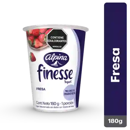 Finesse Yogurt con Probióticos Sabor a Fresa