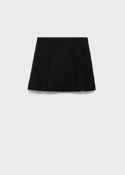 Falda Grunge Negro Talla 38 Mujer Mango