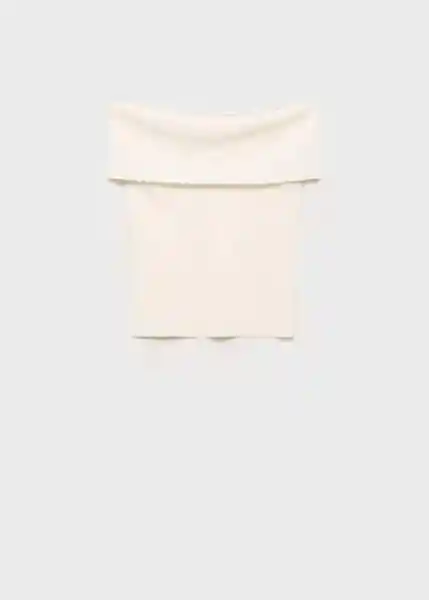 Top Seseti Offwhite Talla S Mujer Mango