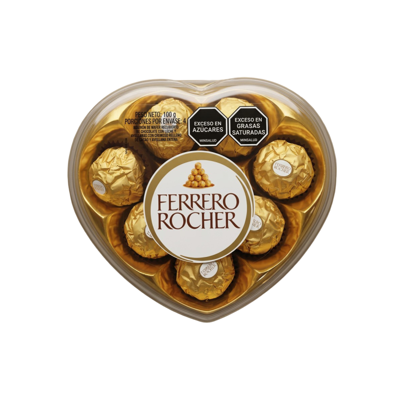 Ferrero Rocher Chocolates en Estuche de Corazón 100 g