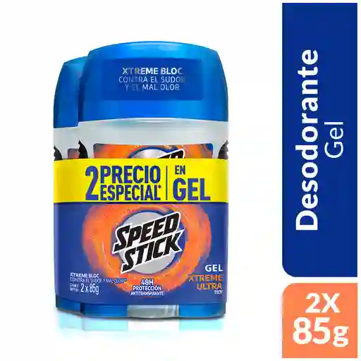 Desodorante Hombre Antitranspirante Speed Stick Gel 85g x2und