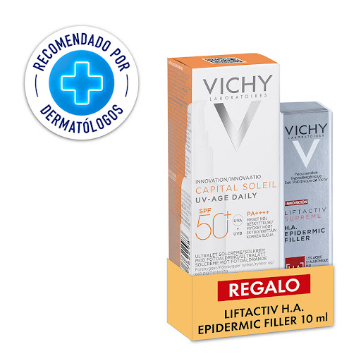 Protector Solar Vichycapital Soleil Uv Age Spf50 + Liftavtive Supreme Ha Filler Pack