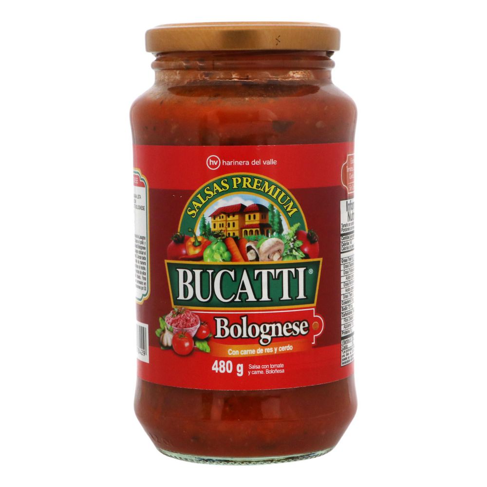 Bucatti Salsa Premium Boloñesa con Carne de Res y Cerdo 480 g