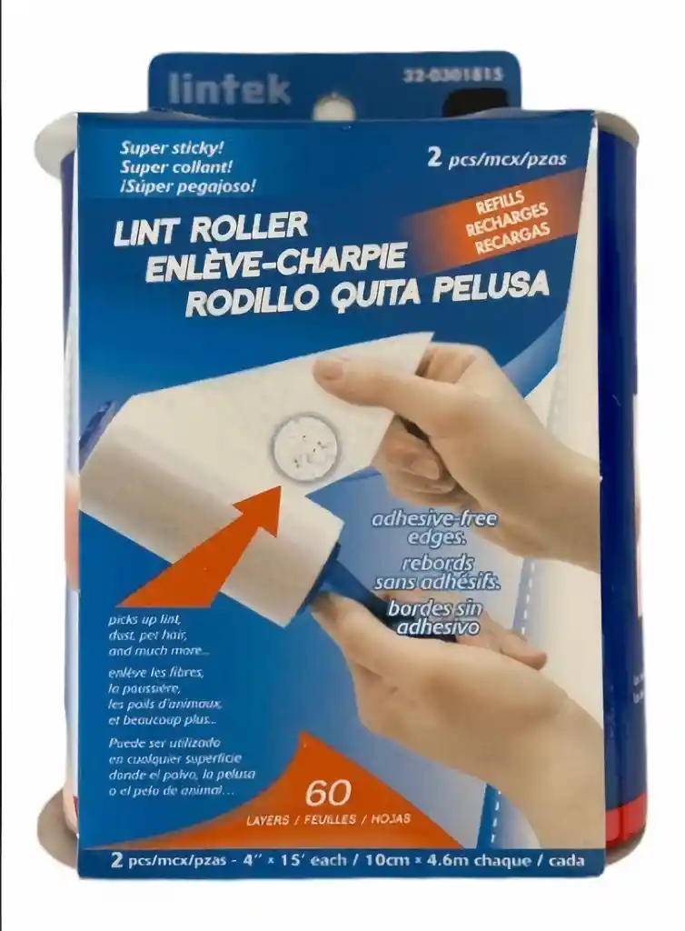 Caja X2 Repuesto Quita Pelusa Polvo Pelos