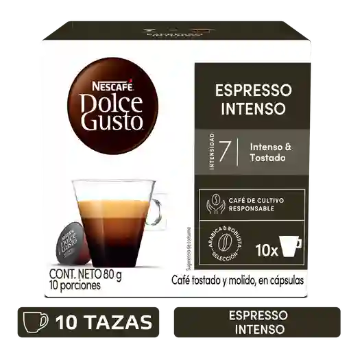 Cápsulas de Café NESCAFÉ DOLCE GUSTO Espresso Intenso x 80g