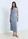 Vestido Siros Tejano Claro Talla XL Mujer Mango