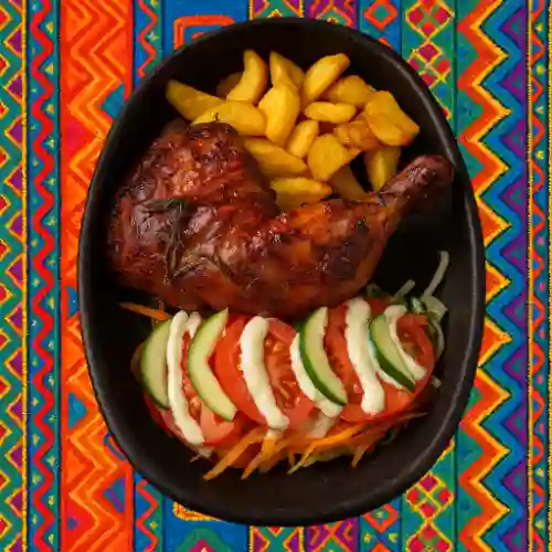 1/4 Pollo con 3 Acompañamientos