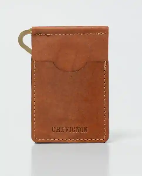 Billetera Clip Leather Goods Café Chevignon