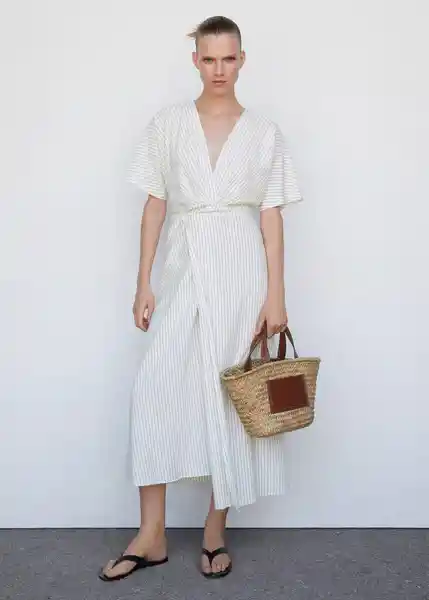 Vestido Dalas Crudo Talla S Mujer Mango