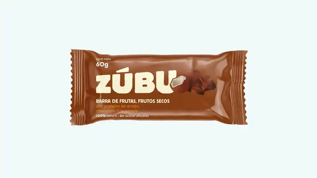 Zubú Barra de Frutas Arveja Chocolate y Coco