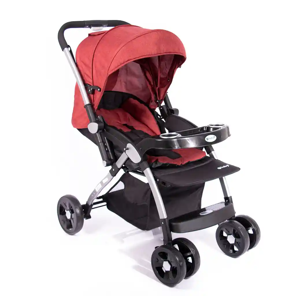 Ebaby Coche Cuna Kuper Reversible Rojo