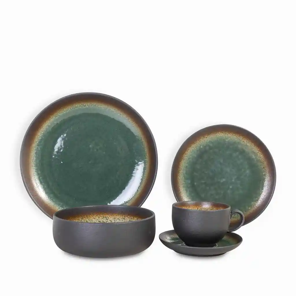 Set Plato Principal Jade 25 cm Ambiente Gourmet