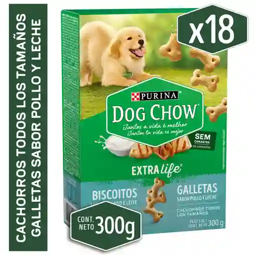 Snack galletas para perros cachorros Dog Chow todos los tamaños x 300gr