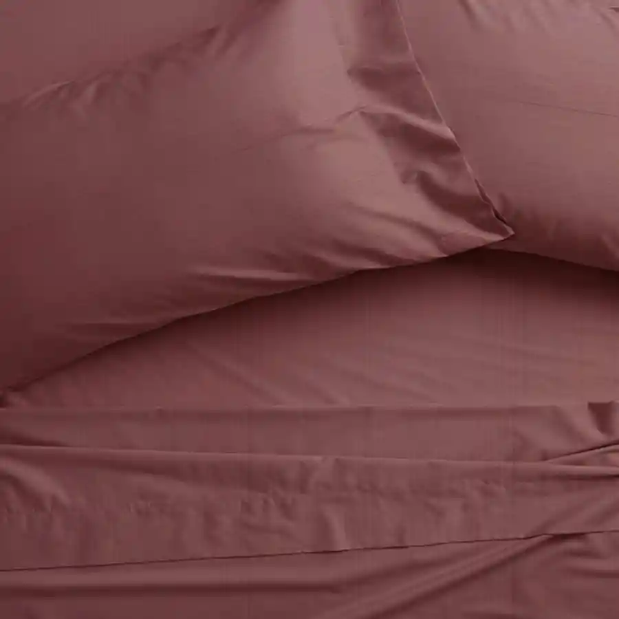 Juego de Sábanas H&h Sencillo 300 Hilos 100% Algodón Merlot
