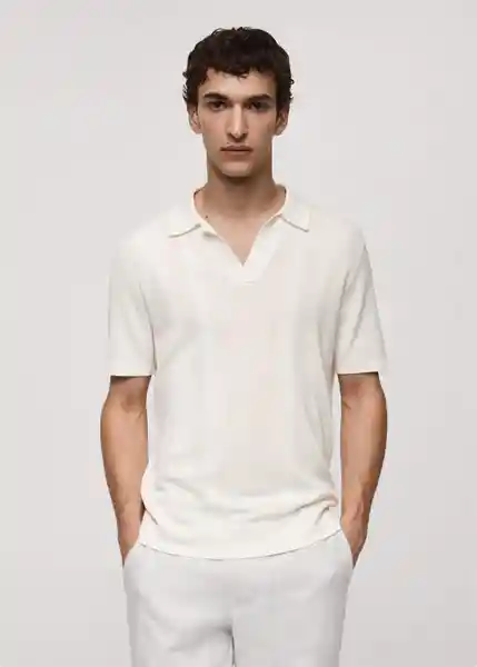 Polo Buho Offwhite Talla XL Hombre Mango