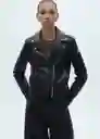 Chaqueta Cazadora Perfect Negro Talla XL Mujer Mango