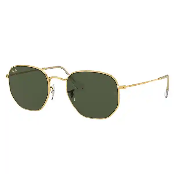 Ray-Ban Lentes Solares Verde Armazón en Metal Oro