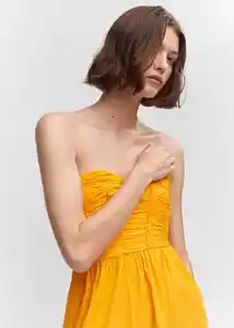 Vestido Rita Naranja Talla XL Mujer Mango