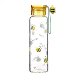 Botilito de Vidrio Bee Series Amarillo 380 mL Miniso