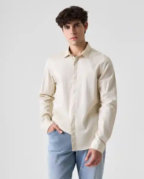 Camisa Hombre Crudo Talla S 812G501_CRU120105 Americanino