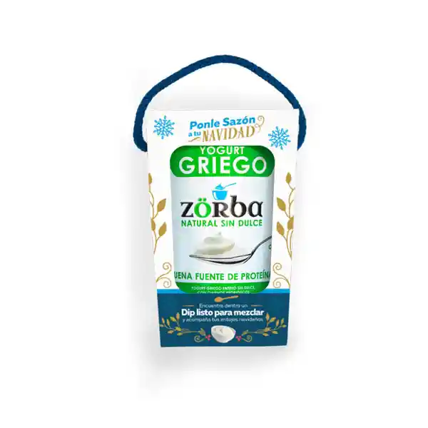 Yogurt Griego Zorba Natural Sin Dulce Navidad