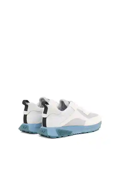 Diesel Tenis S-Tyche Low Cut Blanco Suela Azul Talla 9