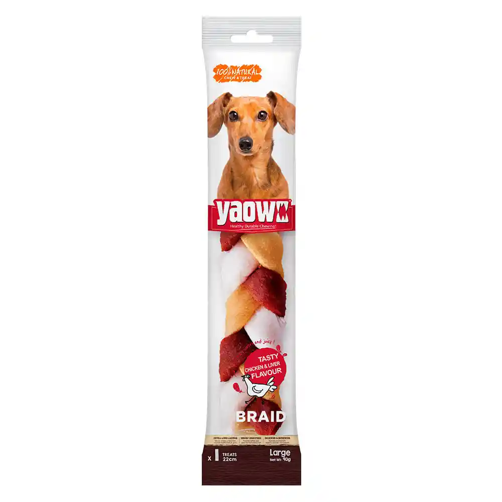 Yaowo Snack Para Perro Braid Todas Las Etapas Pollo
