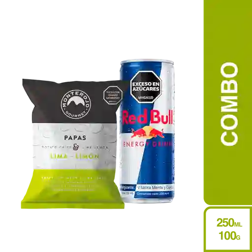 Combo Papas Lima Limón 100g+Red Bull Bebida Energizante 250 ml