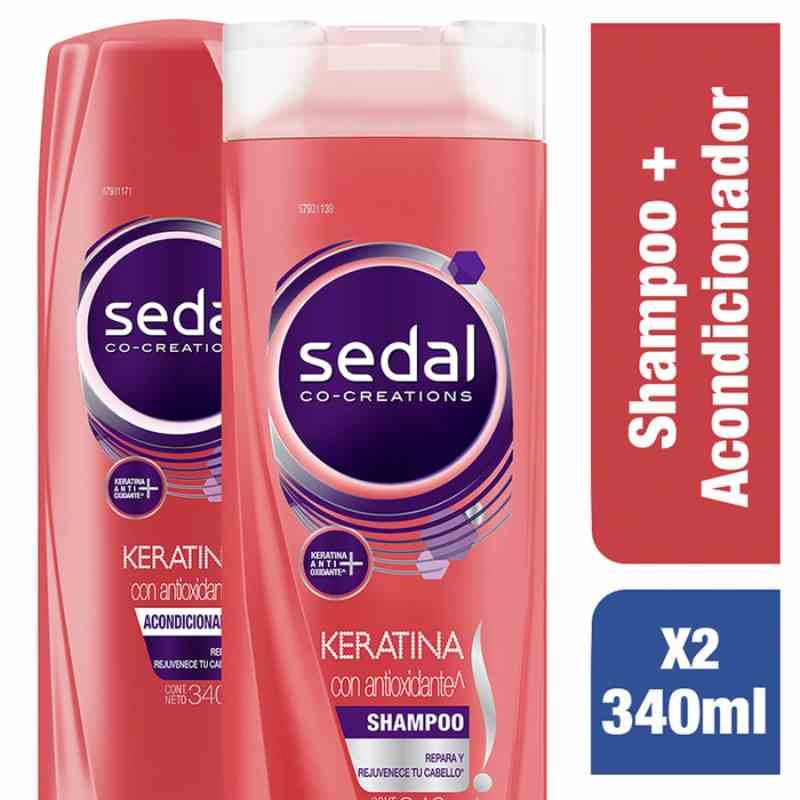 Sedal Shampoo y Acondicionador con Keratina y Antioxidantes 2 x 340 ml