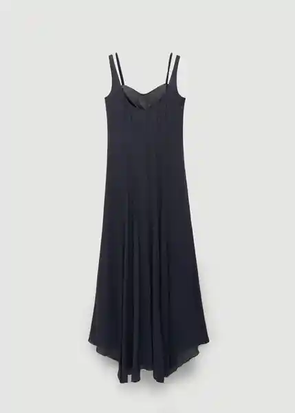 Vestido Vale Gris Talla L Mujer Mango