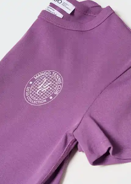 Camiseta Petra Morado Talla L Mujer Mango