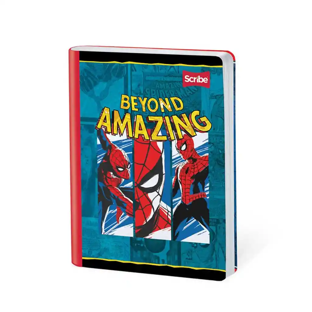 Scribe Cuaderno Cosido Spiderman Doble Línea