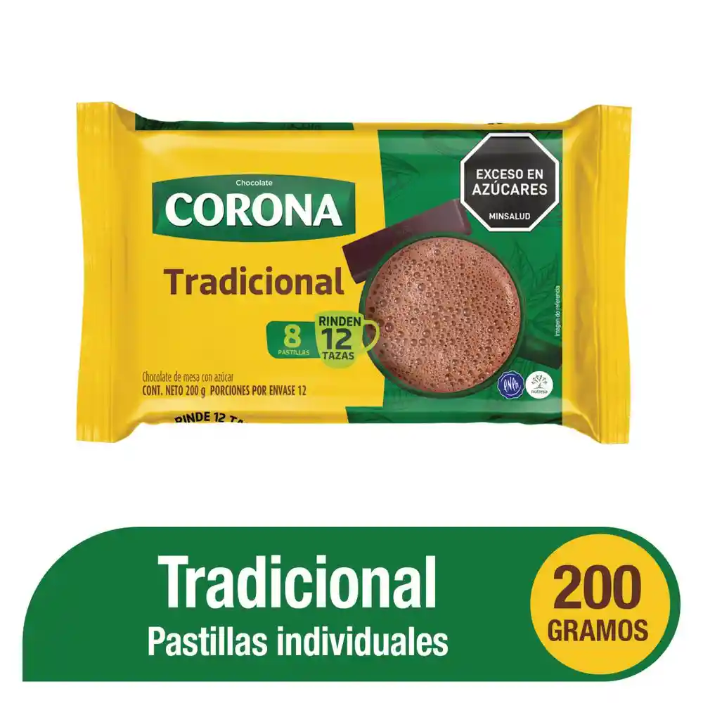 Corona Chocolate de Mesa Tradicional Pastillado