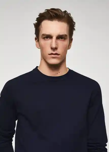 Saco Jersey Avena Navy Talla S Hombre Mango