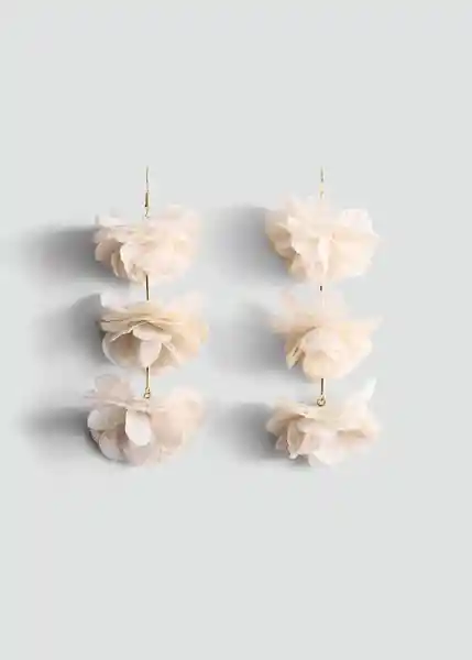 Pendientes Jazmin Beige Talla 99 Mujer Mango