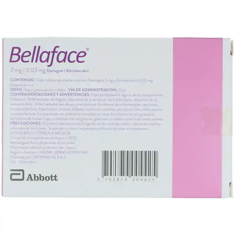 Bellaface (2 mg/ 0.03 mg)
