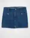 Falda Mujer Azul Talla 4 5101086 American Eagle